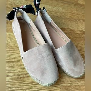 Baby Pink Suede Espadrille by Kate Spade